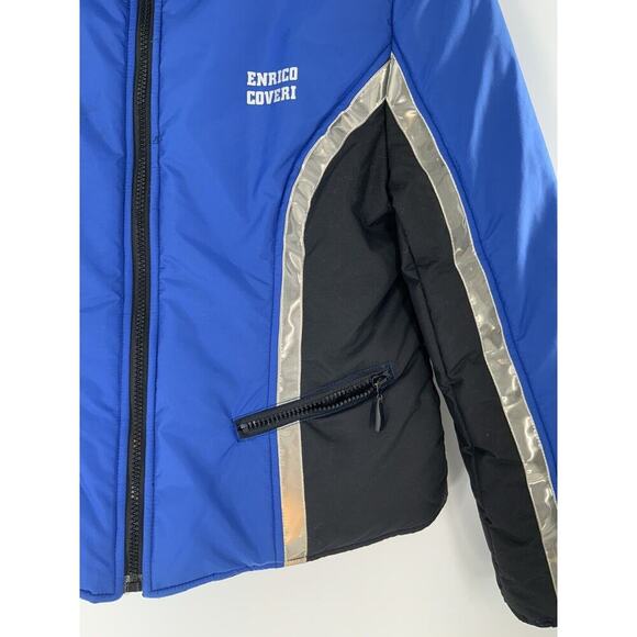 Vintage Enrico Coveri Womens Blue Italian Ski Winter Coat Jacket Size Medium - Picture 9 of 12
